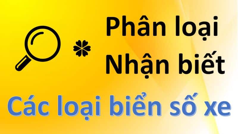 Phân loại biển số xe