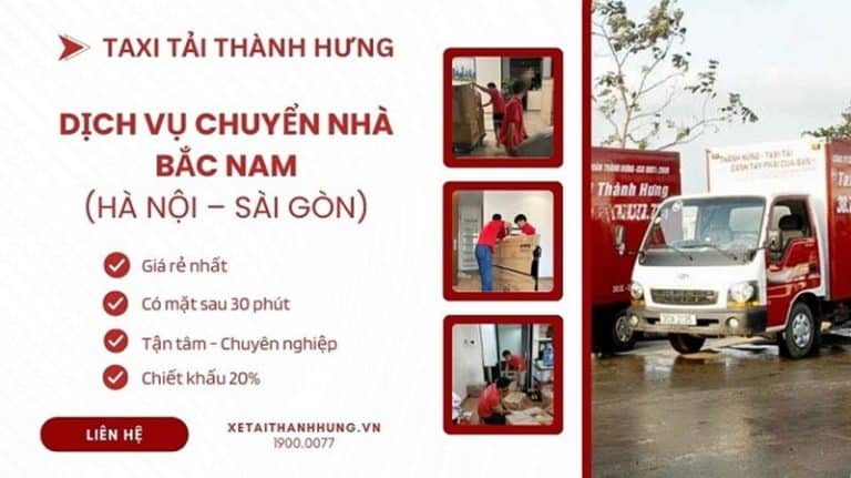 Dịch vụ chuyển nhà Bắc Nam (Hà Nội – Sài Gòn) trọn gói, giá rẻ