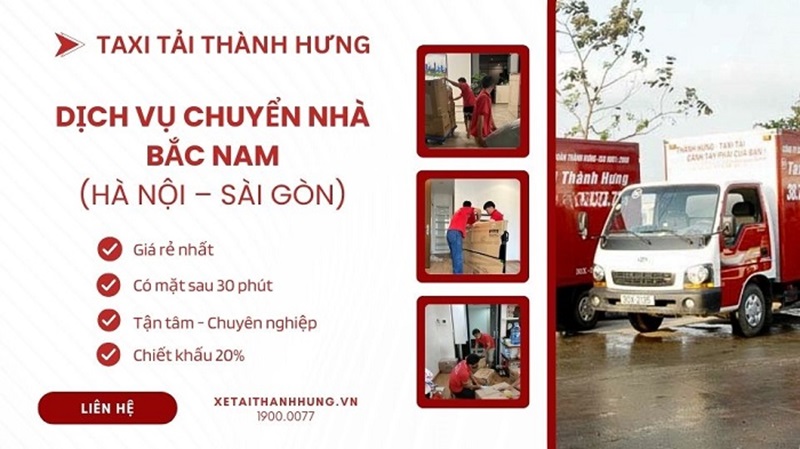Dịch vụ chuyển nhà Bắc Nam trọn gói tại Thành Hưng