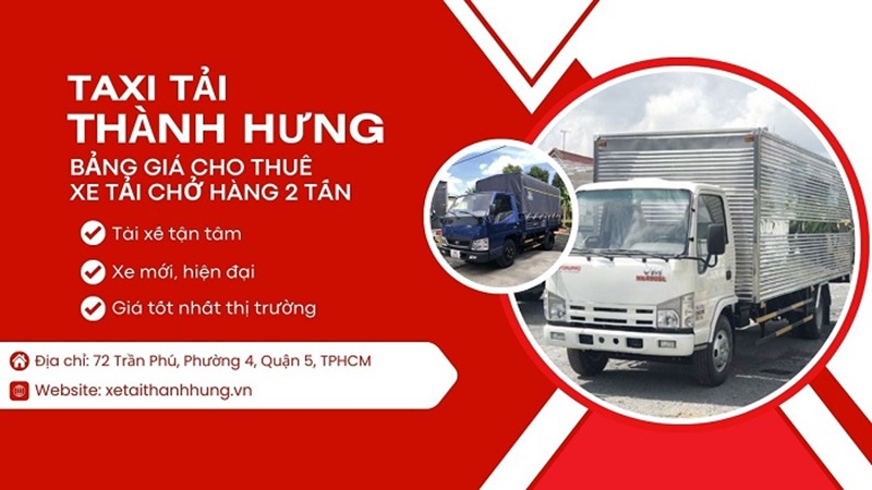 Bảng báo giá cho thuê xe tải 2 tấn chở hàng chuyên nghiệp [09/2024]