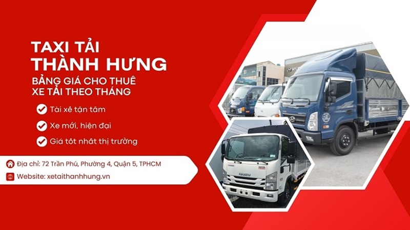 Bảng giá cho thuê xe tải theo tháng mới nhất [09/2024]