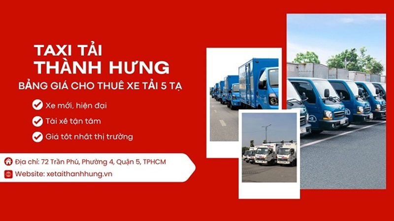 Dịch vụ thuê xe tải 5 tạ tại Thành Hưng