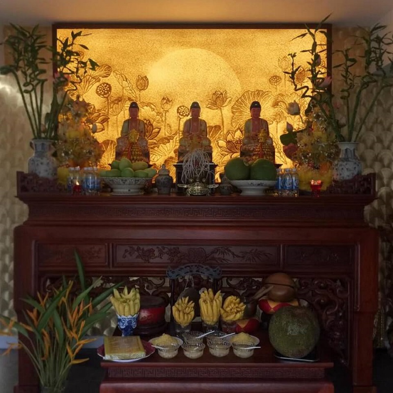 [Chia sẻ] Cách bài trí bàn thờ Phật đơn giản tại gia
