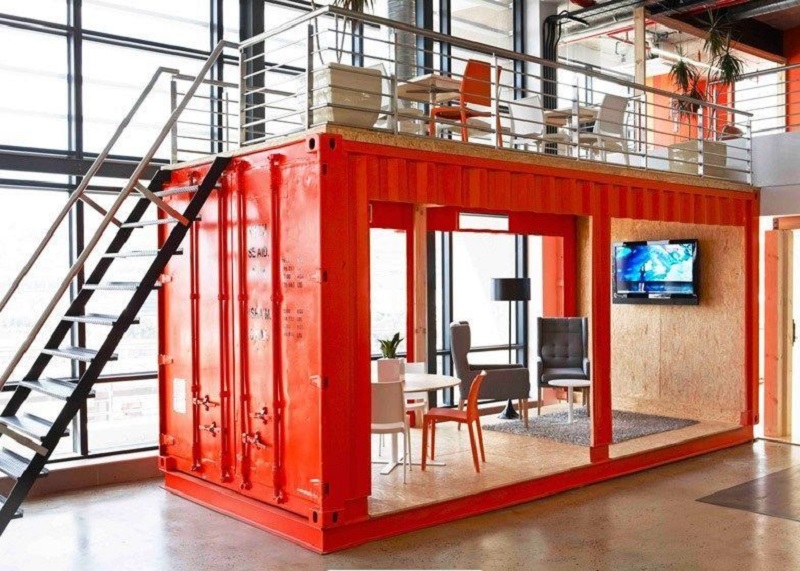 Container văn phòng với kiểu thiết kế hiện đại