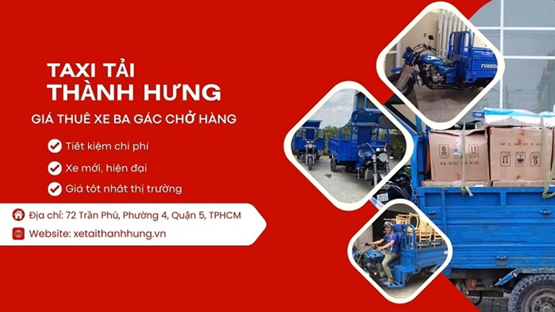 Bảng giá thuê xe ba gác chở hàng tại Thành Hưng