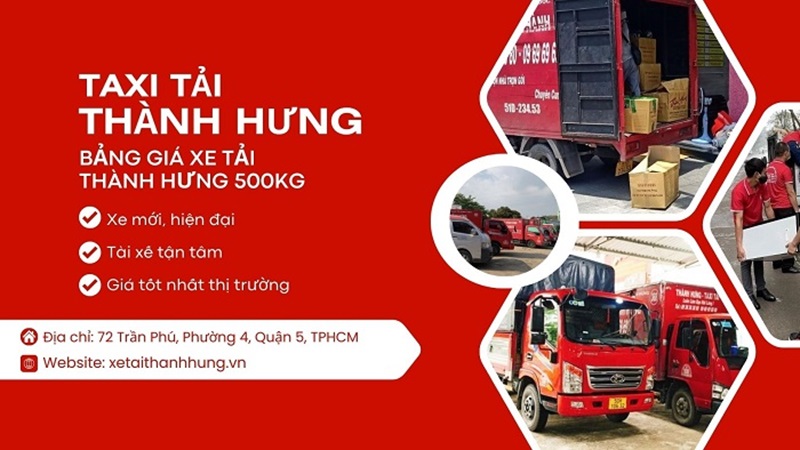 Giá thuê xe tải 500kg tại Thành Hưng