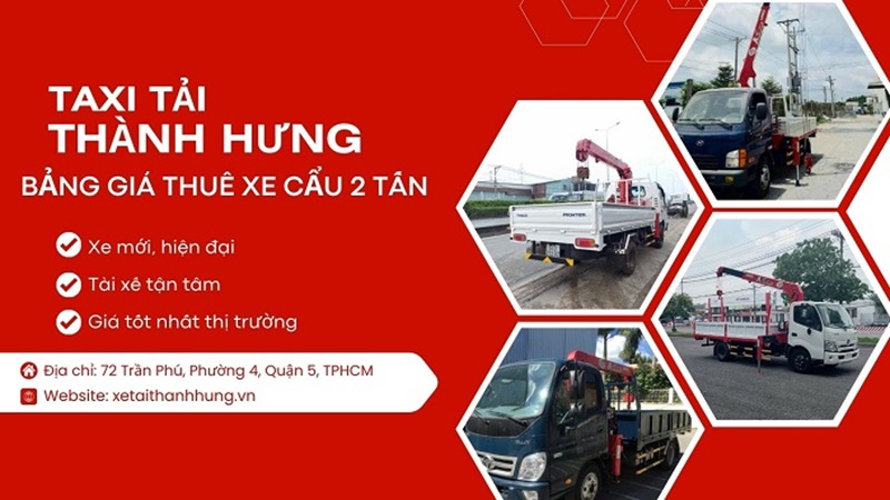 Các dòng xe cẩu 2 tấn tại Thành Hưng