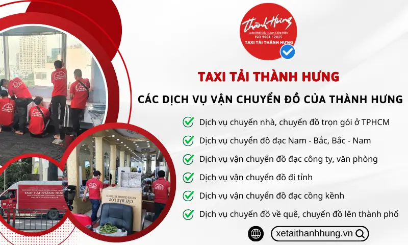 Các dịch vụ vận chuyển đồ theo nhu cầu mà khách hàng có thể lựa chọn