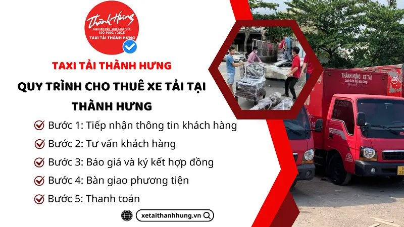 Quy trình cho thuê xe tải chở hàng tại Thành Hưng cung cấp